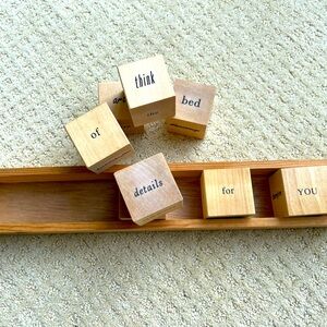 Words Cubed;Poetry for your table